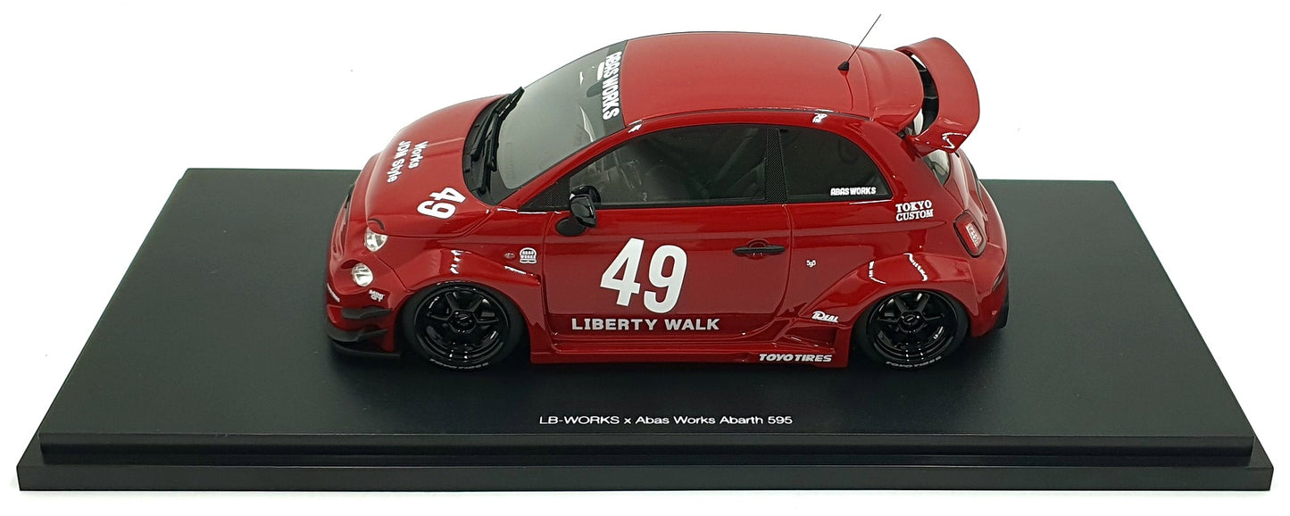 Abarth LB-Works x Abas Works 595 red TS0613 - 1/18 Top Speed